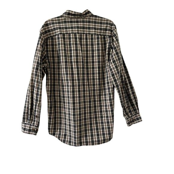Carhartt Long Sleeve Button Down Relaxed Fit Plaid Shirt Men's Black Medium - Picture 2 of 6